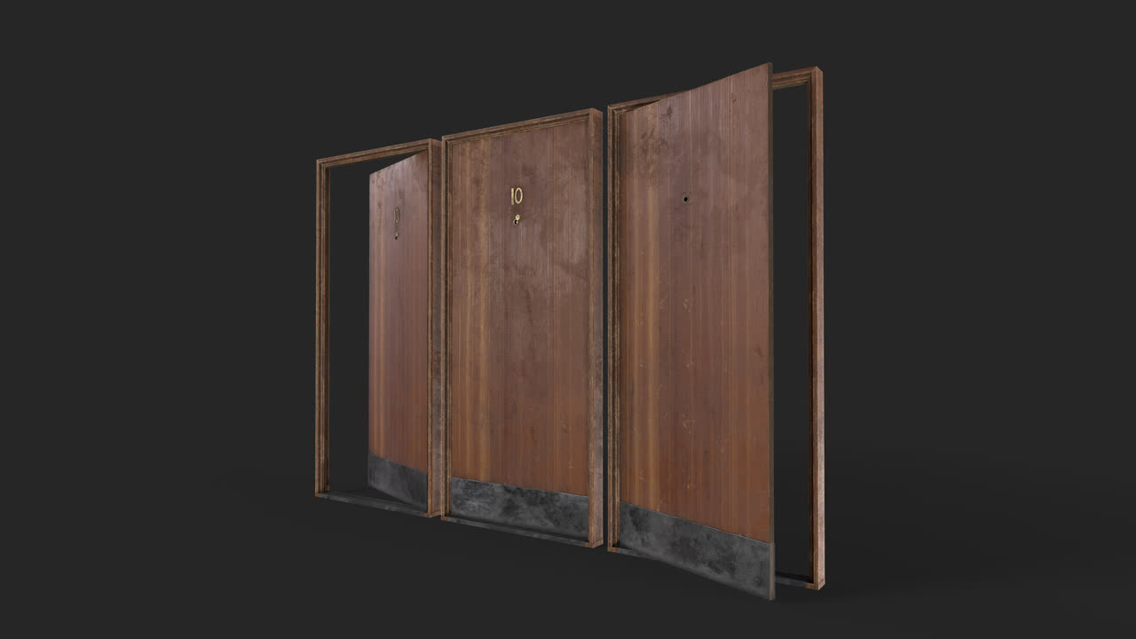Estudio de puerta de motel, variante 2.